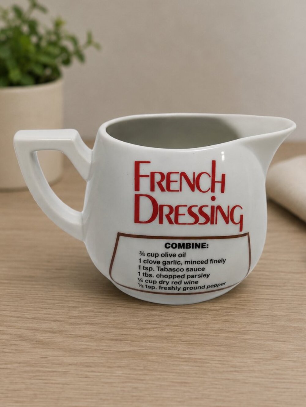 Vintage Taste Setter by Sigma Graphic Gourmet French Dressing Pitcher